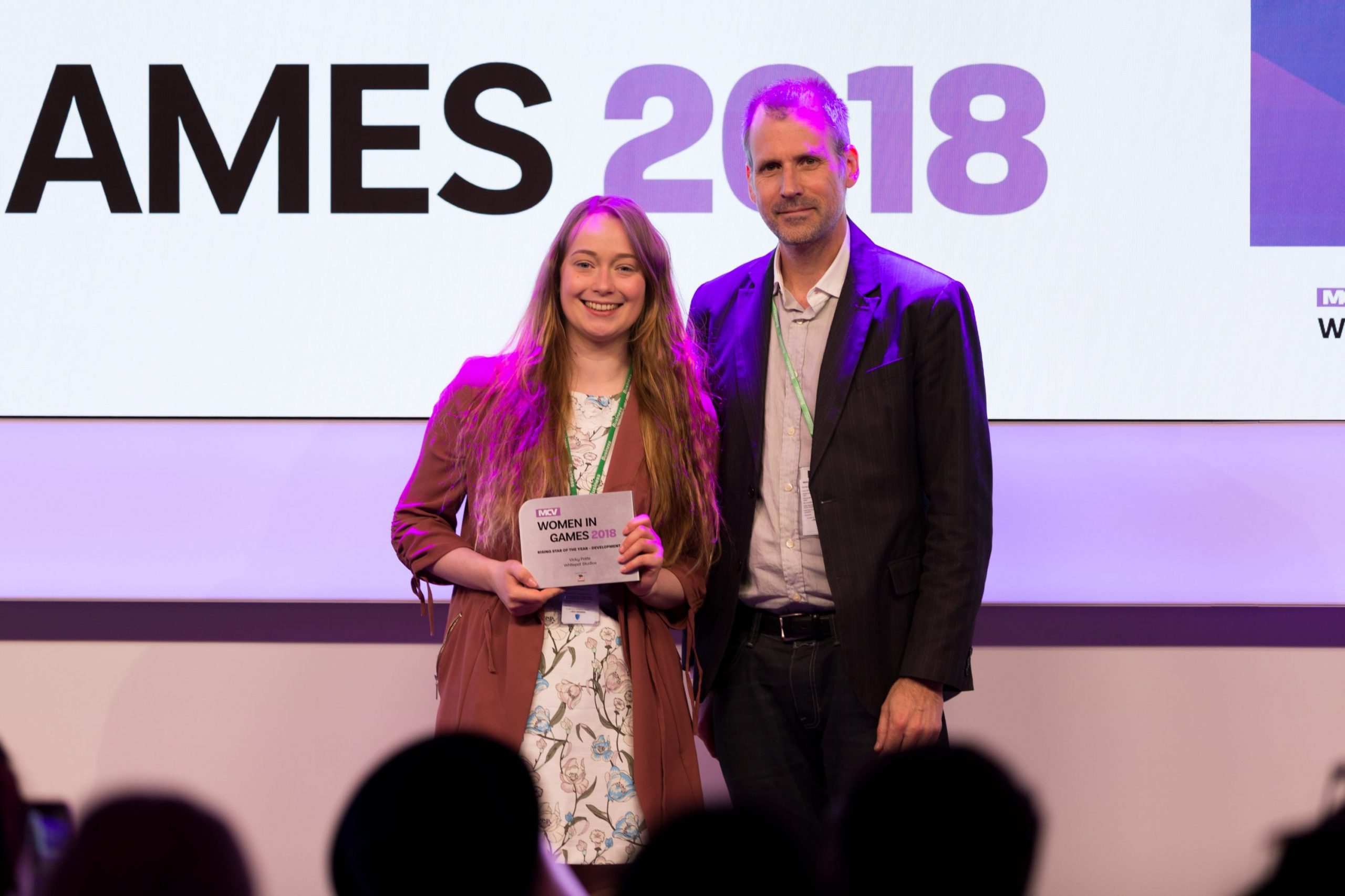 Vicky wins MCV Women In Games ‘Rising Star Of The Year’ 2018!