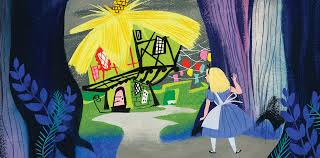 Concepts from Alice in Wonderland by Mary Blair - in Murder At Malone Manor inspiration post by Matt McDyre